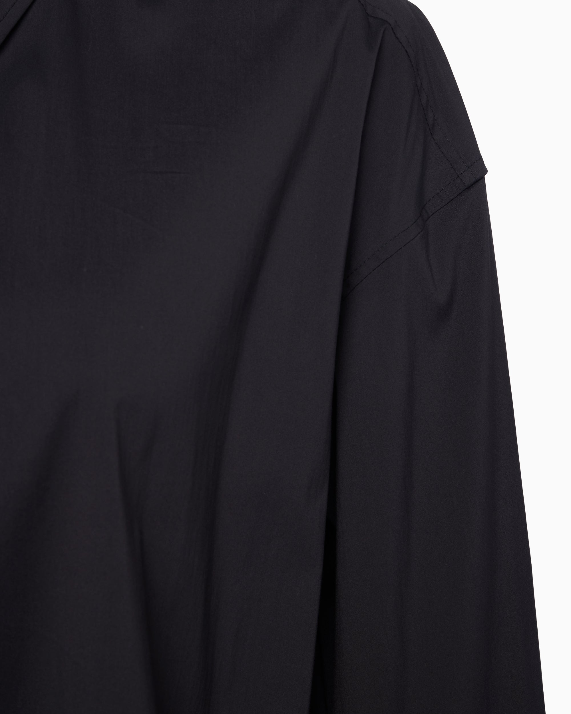 Black Oversized Button-Down Shirt for Women